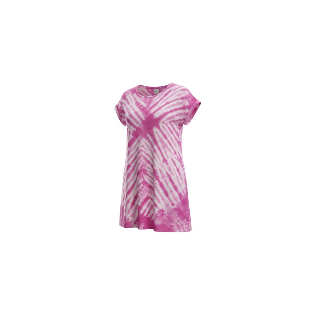 Justice T-Shirt Dress Girls 18/20 Pink Tie Dye Short Sleeve Crew Neck Stretch